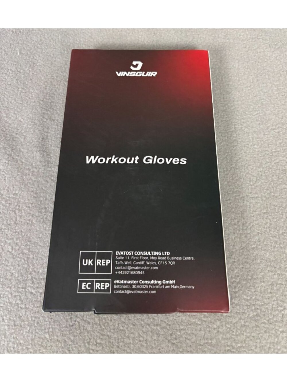Vinsguir  Women's Workout Gloves Fitness & Training Size Med Black & Grey NWB.